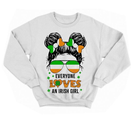 Messy Bun Irish Girl Funny Patricks Day Quote Shirt