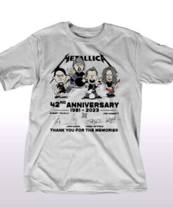 Metallica Chipi 42nd Anniversary 1981 2023 Signature Thank You For The Memories Shirt Metallica Chipi 42nd Anniversary 1981 2023 Signature Thank You For The Memories Shirt