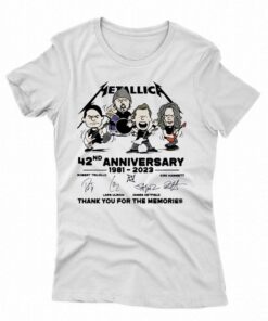 Metallica Chipi 42nd Anniversary 1981 2023 Signature Thank You For The Memories Shirt Metallica Chipi 42nd Anniversary 1981 2023 Signature Thank You For The Memories Shirt
