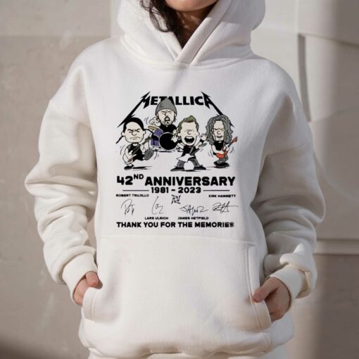 Metallica Chipi 42nd Anniversary 1981 2023 Signature Thank You For The Memories Shirt