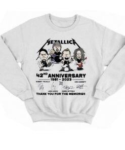 Metallica Chipi 42nd Anniversary 1981 2023 Signature Thank You For The Memories Shirt 4
