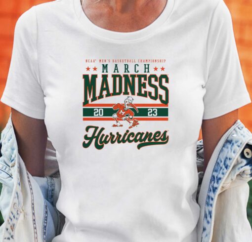 Miami Hurricanes 2023 Ncaa Men’s Basketball Tournament March Madness T-shirt