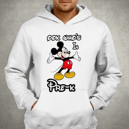 Mickey Mouse Back To School Look Whos In Prek Shirt