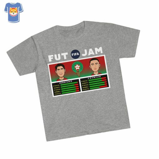 Morroco Achraf Hakimi Hakim Ziyech Nba Jam Style T Shirt