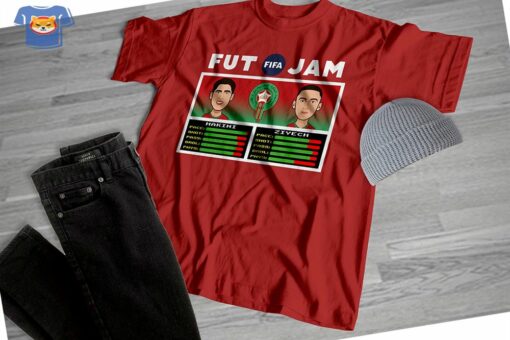 Morroco Achraf Hakimi Hakim Ziyech Nba Jam Style T Shirt