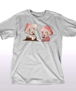 Mushrooms Baby Drinking Milk Tea T-shirt Mushrooms Baby Drinking Milk Tea T-shirt