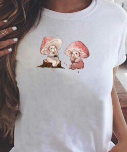 Mushrooms Baby Drinking Milk Tea T-shirt