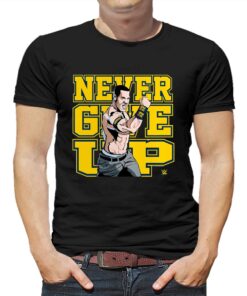 Navy John Cena Never Give Up T-shirt Navy John Cena Never Give Up T-shirt
