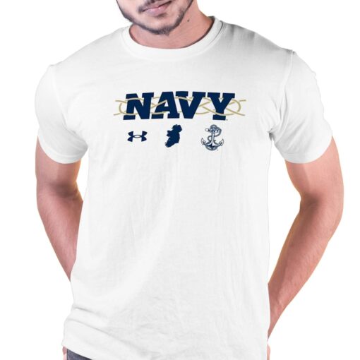 Navy Midshipmen Under Armour 2023 Aer Lingus College Football Classic Celtic Knot T-shirt