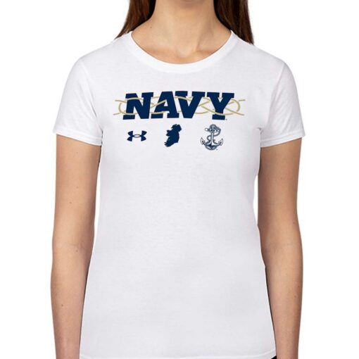 Navy Midshipmen Under Armour 2023 Aer Lingus College Football Classic Celtic Knot T-shirt