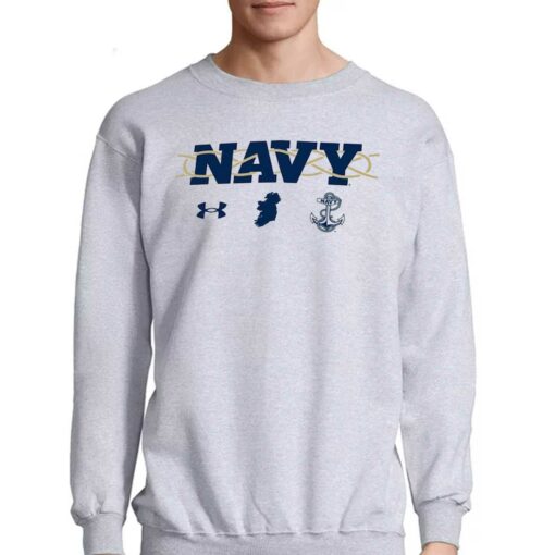 Navy Midshipmen Under Armour 2023 Aer Lingus College Football Classic Celtic Knot T-shirt