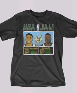 Nba Jam Bucks Antetokounmpo And Lillard Shirt Nba Jam Bucks Antetokounmpo And Lillard Shirt