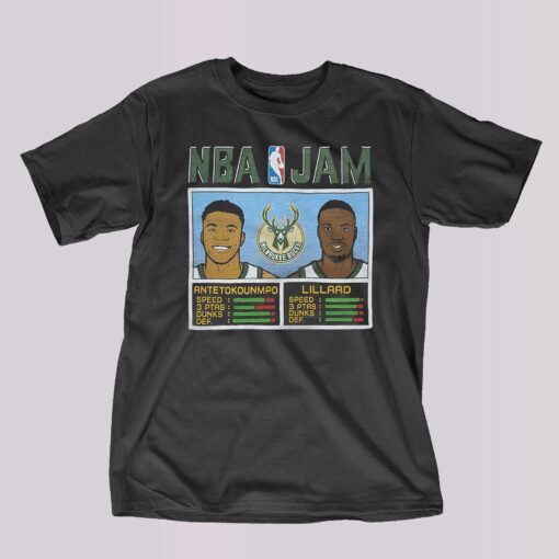 Nba Jam Bucks Antetokounmpo And Lillard Shirt