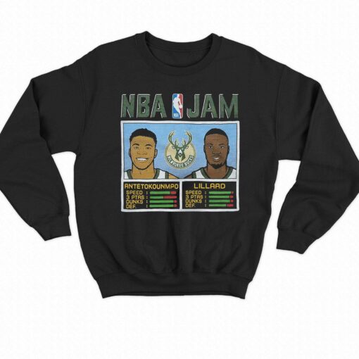 Nba Jam Bucks Antetokounmpo And Lillard Shirt