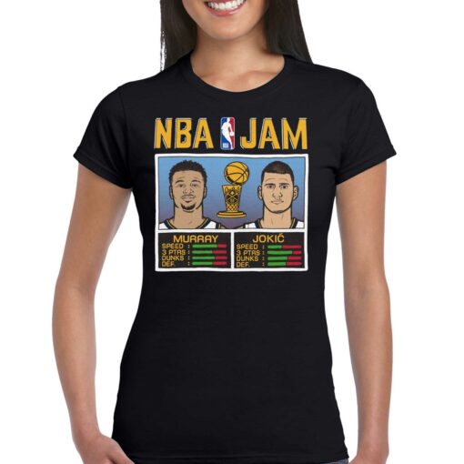 Nba Jam Nikola Jokic And Jamal Murray Denver Nuggets Unisex 2023 Nba Finals Champions Shirt