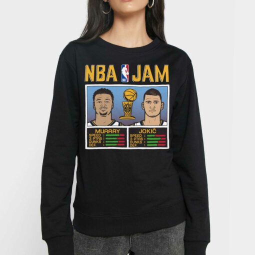 Nba Jam Nikola Jokic And Jamal Murray Denver Nuggets Unisex 2023 Nba Finals Champions Shirt