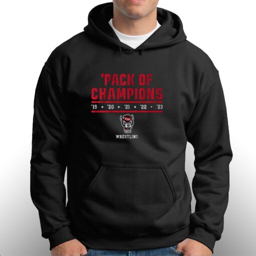 Nc State Wrestling 2023 Pack Of Champions T-shirt