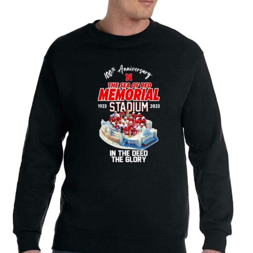 Nebraska Cornhuskers 100th Anniversary 1923 2023 The Sea Of Red Memorial Stadium Shirt