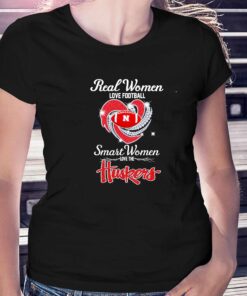Nebraska Cornhuskers Real Women Love Football Smart Women Love The Huskers Diamond Love Shirt