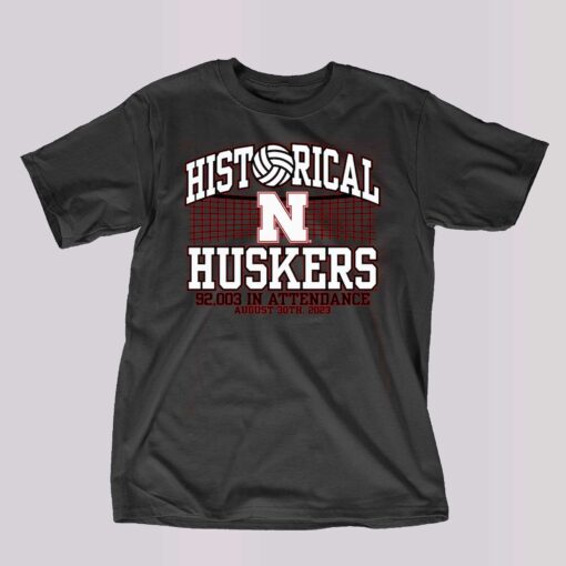 Nebraska Huskers Blue 84 Volleyball Day World Record T-shirt