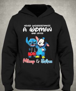 Never Underestimate A Woman Who Loves Mickey And Stitch Shirt 2 Never Underestimate A Woman Who Loves Mickey And Stitch Shirt 3 1