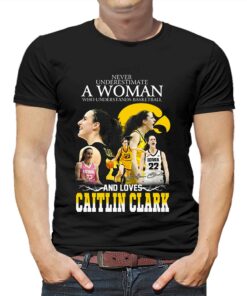 Never Underestimate A Woman Who Understands Basketball And Loves Catlin Clark T-shirt