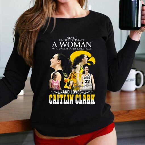 Never Underestimate A Woman Who Understands Basketball And Loves Catlin Clark T-shirt