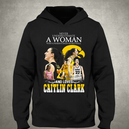 Never Underestimate A Woman Who Understands Basketball And Loves Catlin Clark T-shirt