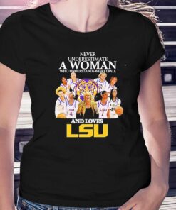 Never Underestimate A Woman Who Understands Basketball Team And Love Lsu Shirt