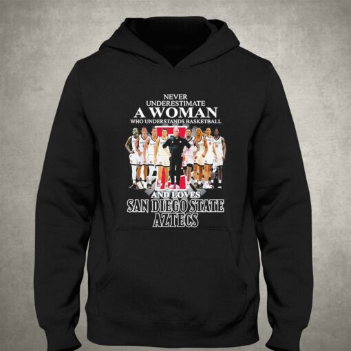 Never Underestimate A Woman Who Understands Basketball Team And Loves San Diego State Aztecs Shirt