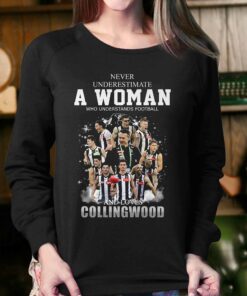 Never Underestimate A Woman Who Understands Football And Love Collingwood T Shirt 7 Never Underestimate A Woman Who Understands Football And Love Collingwood T shirt 4 1