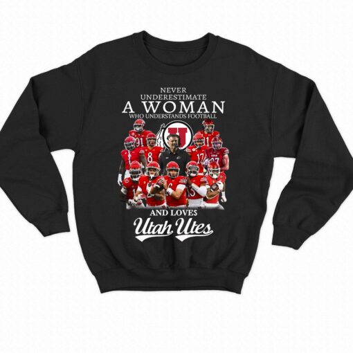 Never Underestimate A Woman Who Understands Football And Loves Utah Utes T-shirt