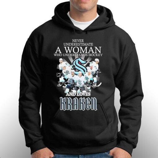 Never Underestimate A Woman Who Understands Hockey And Love Seattle Kraken 2023 Shirt