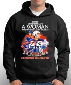 Never Underestimate A Woman Who Understands Hockey And Loves Connor Mcdavid Signature Shirt 3 1