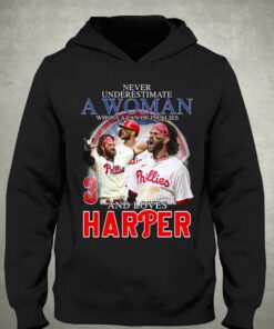 Never Underestimate A Women Who Is A Fan Of Philies And Love Harper T-shirt 2 Never Underestimate A Women Who Is A Fan Of Philies And Love Harper T shirt 3 1