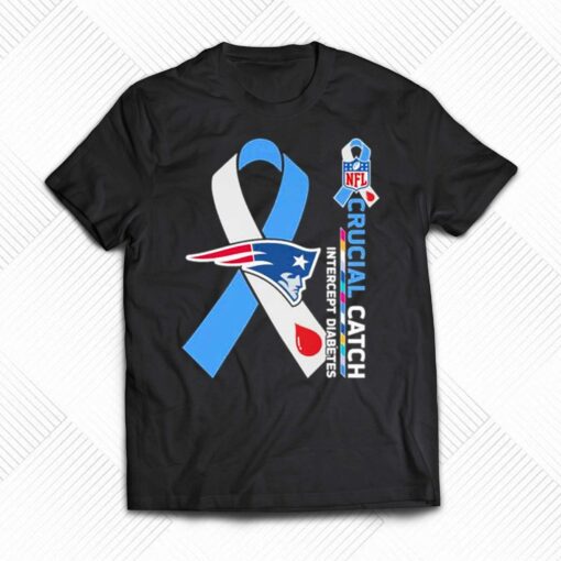 New England Patriots Crucial Catch Intercept Diabetes 2023 T-shirt