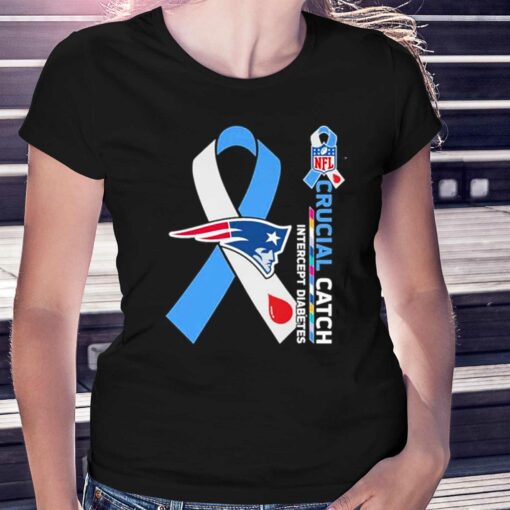 New England Patriots Crucial Catch Intercept Diabetes 2023 T-shirt