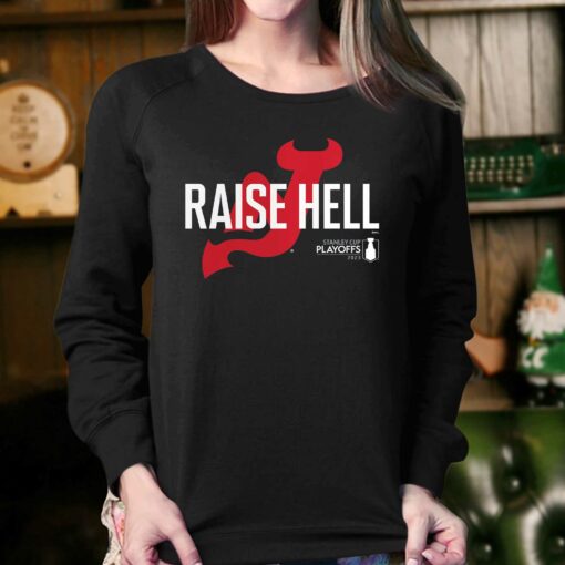 New Jersey Devils 2023 Stanley Cup Playoffs Slogan Raise Hell T-shirt