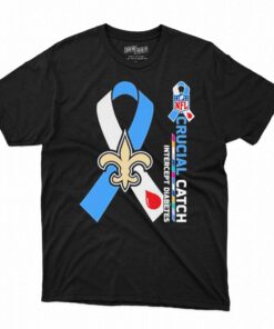 New Orleans Saints Crucial Catch Intercept Diabetes 2023 T-shirt