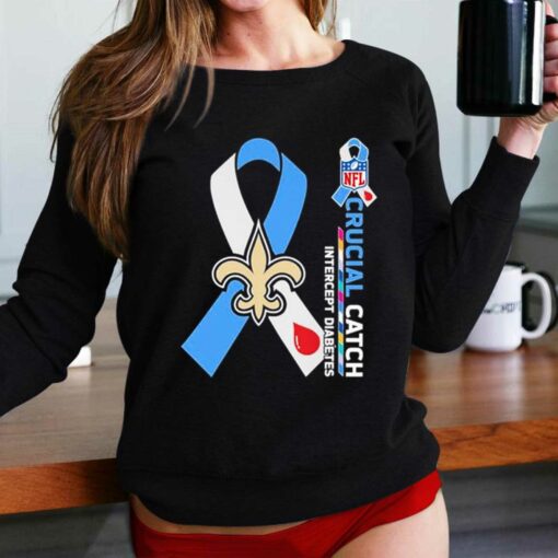 New Orleans Saints Crucial Catch Intercept Diabetes 2023 T-shirt