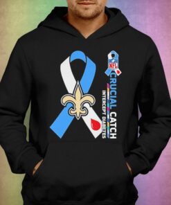 New Orleans Saints Crucial Catch Intercept Diabetes 2023 T-shirt 2 New Orleans Saints Crucial Catch Intercept Diabetes 2023 T shirt 3
