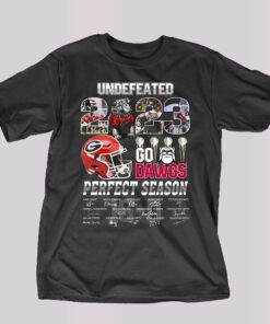 New Undefeated 2023 Go Dowgs Perfect Season Georgia Bulldogs T-shirt
