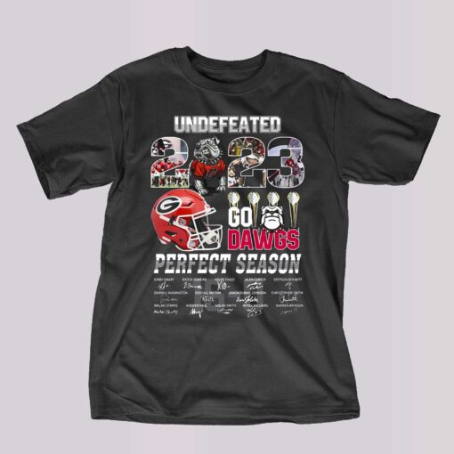 New Undefeated 2023 Go Dowgs Perfect Season Georgia Bulldogs T-shirt