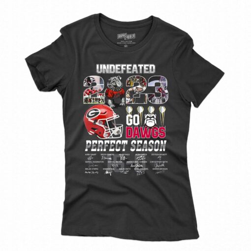 New Undefeated 2023 Go Dowgs Perfect Season Georgia Bulldogs T-shirt