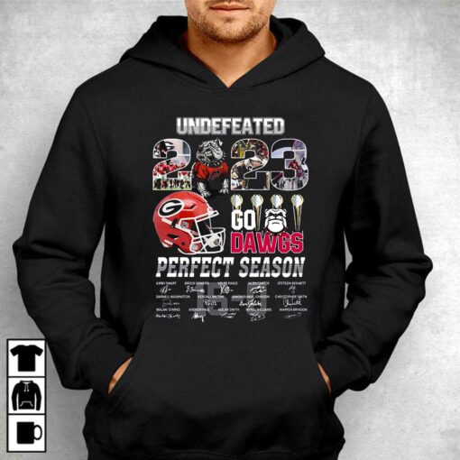 New Undefeated 2023 Go Dowgs Perfect Season Georgia Bulldogs T-shirt