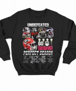 New Undefeated 2023 Go Dowgs Perfect Season Georgia Bulldogs T-shirt 3 New Undefeated 2023 Go Dowgs Perfect Season Georgia Bulldogs T shirt 4