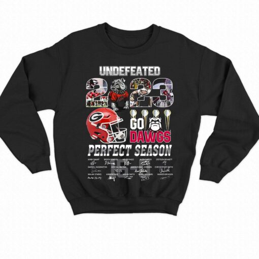 New Undefeated 2023 Go Dowgs Perfect Season Georgia Bulldogs T-shirt