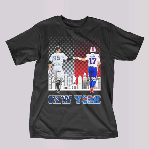 New York 2023 Aaron Judge And Josh Allen Signatures Shirt