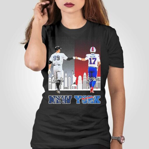 New York 2023 Aaron Judge And Josh Allen Signatures Shirt