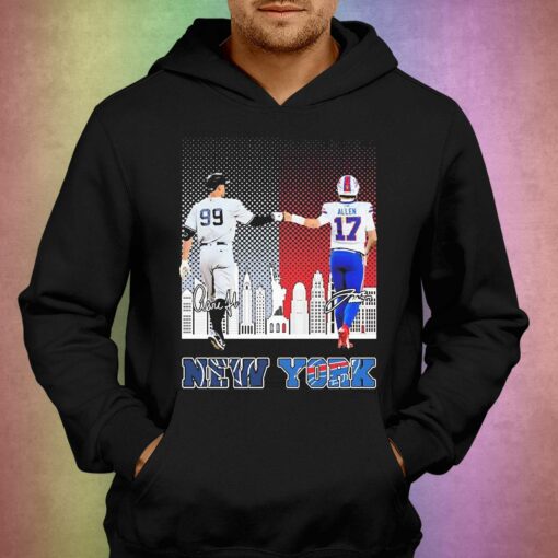 New York 2023 Aaron Judge And Josh Allen Signatures Shirt